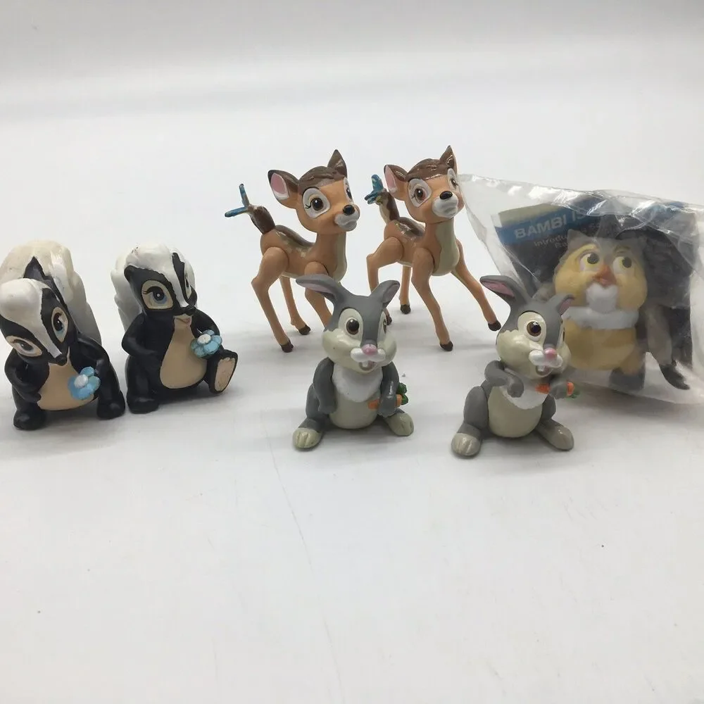 Vintage Bambi 1988 McDonald's Happy Meal Toys Cake Toppers Disney Set Of 7